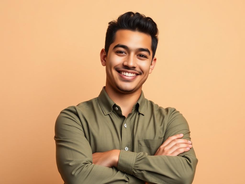 Profesional joven listo para su examen de admisión